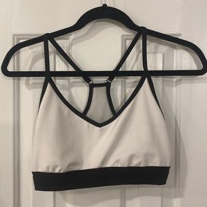 VS PINK Black & White Sports Bra - Size L